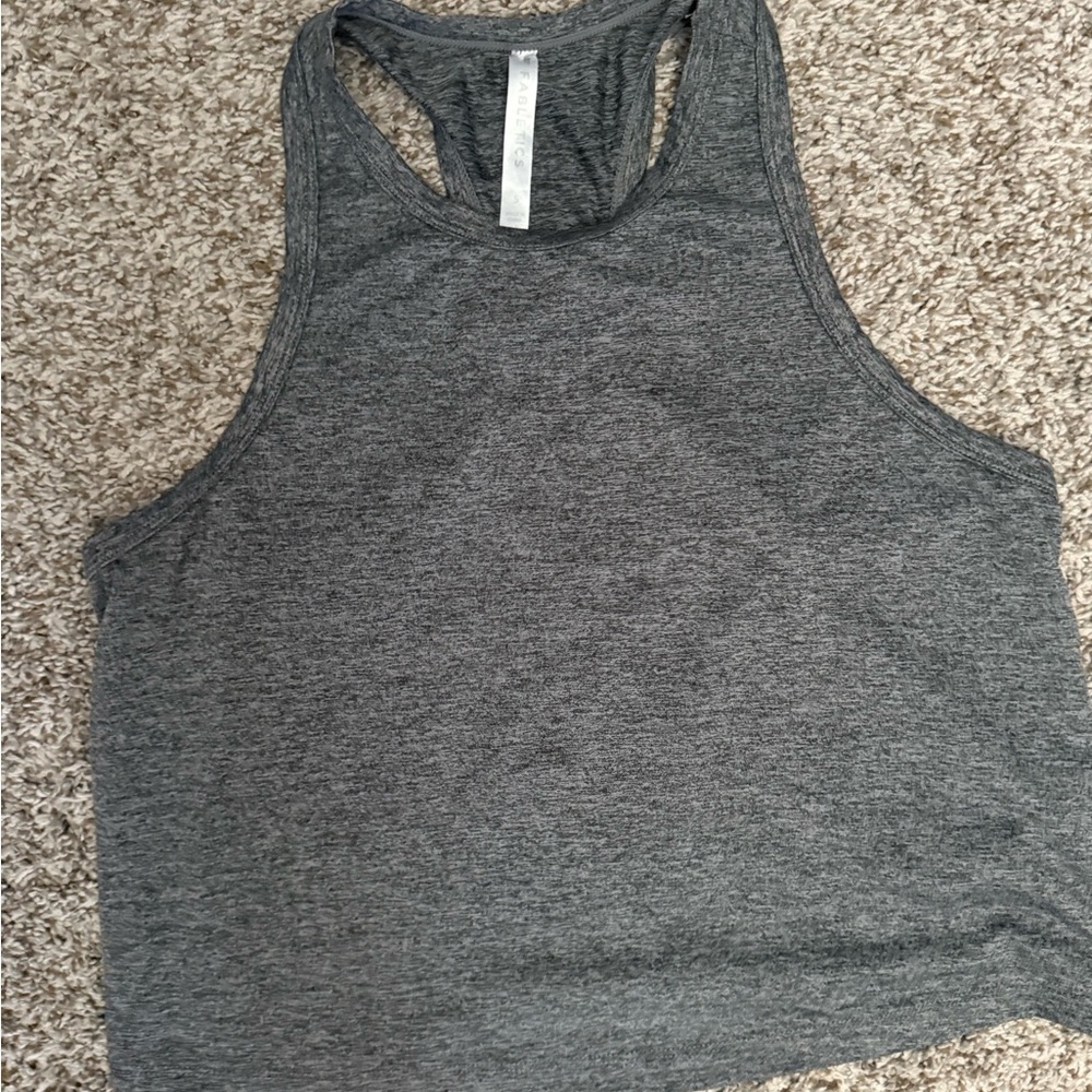 Fabletics Gray Crop Top